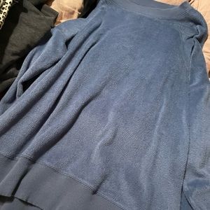 Aerie blue fuzzy pullover